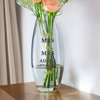 Personalised Wedding Bullet Vase For Couple, 5 of 6
