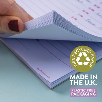 Daily Planner Pad A5 | Lilac And Plum, 3 of 5