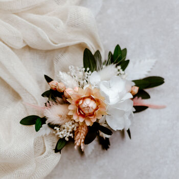 Saskia Dried Flower Wedding Bridal Hair Clip, 3 of 3