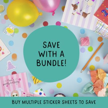 Eco Friendly Playful Dogs Party Bag Stickers – Kids Party Favours Plastic Free, 7 of 8