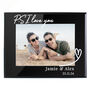 Personalised Heart Black Glass Frame 5x7, thumbnail 6 of 6