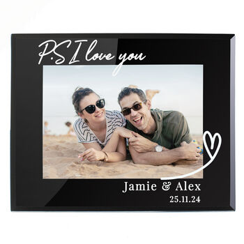 Personalised Heart Black Glass Frame 5x7, 6 of 6