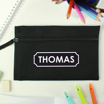 Personalised Black Pencil Case, 2 of 2