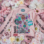 Personalised Hand Painted Faux Leather Jacket Pink, thumbnail 4 of 12