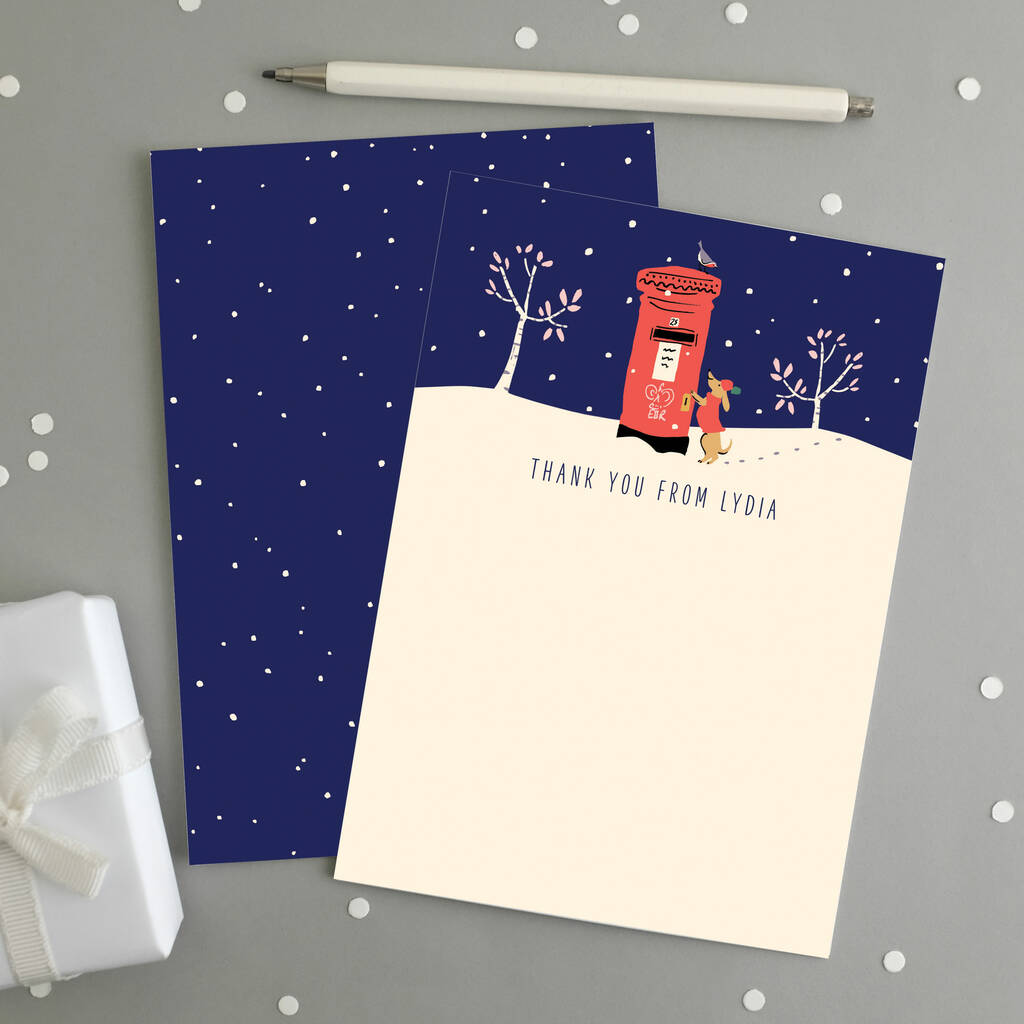 Personalised Christmas Thank You Cards, 1 of 4