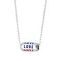 Love Is All Around Necklace, Rainbow, thumbnail 2 of 7