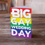 Big Gay Wedding Day Card Rainbow Same Sex Marriage, thumbnail 2 of 3