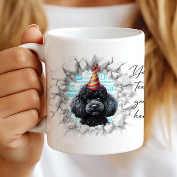 Personalised Poodle Birthday Break Through, 8 of 9