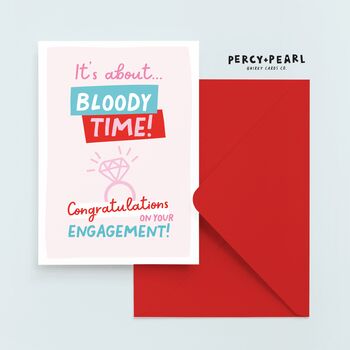 About Time Funny Engagement Card, 3 of 5