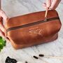 Best Dad In The World Leather Wash Bag, thumbnail 4 of 6