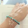 Star Charm Turquoise And Gold Vermeil Beaded Bracelet, thumbnail 5 of 8