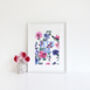 Personalised Floral Words Print, thumbnail 3 of 6