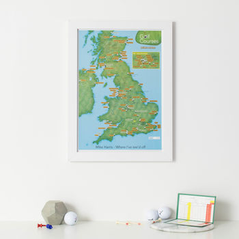 Personalised Scratch Off UK Golf Courses Print, 2 of 9