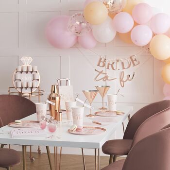 Rose Gold Hen Party Drinks Shot Wall, 2 of 2