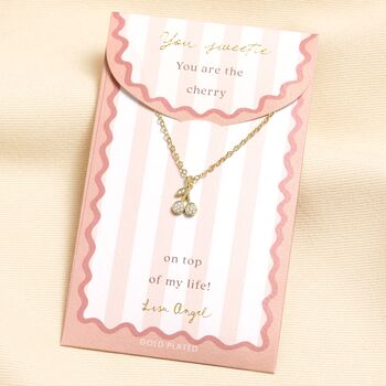 Crystal Cherry Pendant Necklace, 2 of 8