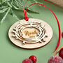 Personalised Wreath Christmas Bauble Decoration, thumbnail 2 of 3
