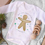 Personalised 'My 1st Christmas' Gingerbread Baby Outfit, thumbnail 2 of 6