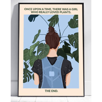 Personalised, A Girl Who Loves Plants Print, 2 of 2