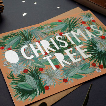Papercut 'O Christmas Tree' Christmas Card, 3 of 5