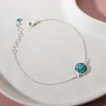 Sterling Silver Turquoise Bracelet, 3 of 7