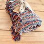 Hand Loomed Recycled Soft Rainbow Blanket Sofa Throw, thumbnail 9 of 12