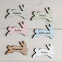 Personalised Wooden Easter Bunny Place Name Setting, thumbnail 2 of 3