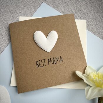 Best Mum/Nanna Padded Velvet Heart Birthday Day, 6 of 6
