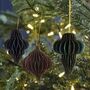 Glitter Edge Honeycomb Hanging Christmas Decorations, thumbnail 1 of 3