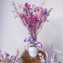 Purple Dried Flower Arrangement Vase Gift For Sister, thumbnail 1 of 3
