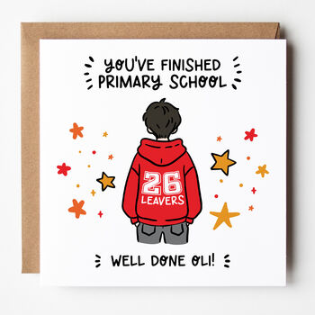 Customisable 2026 School Leavers Card For Boys, 6 of 8