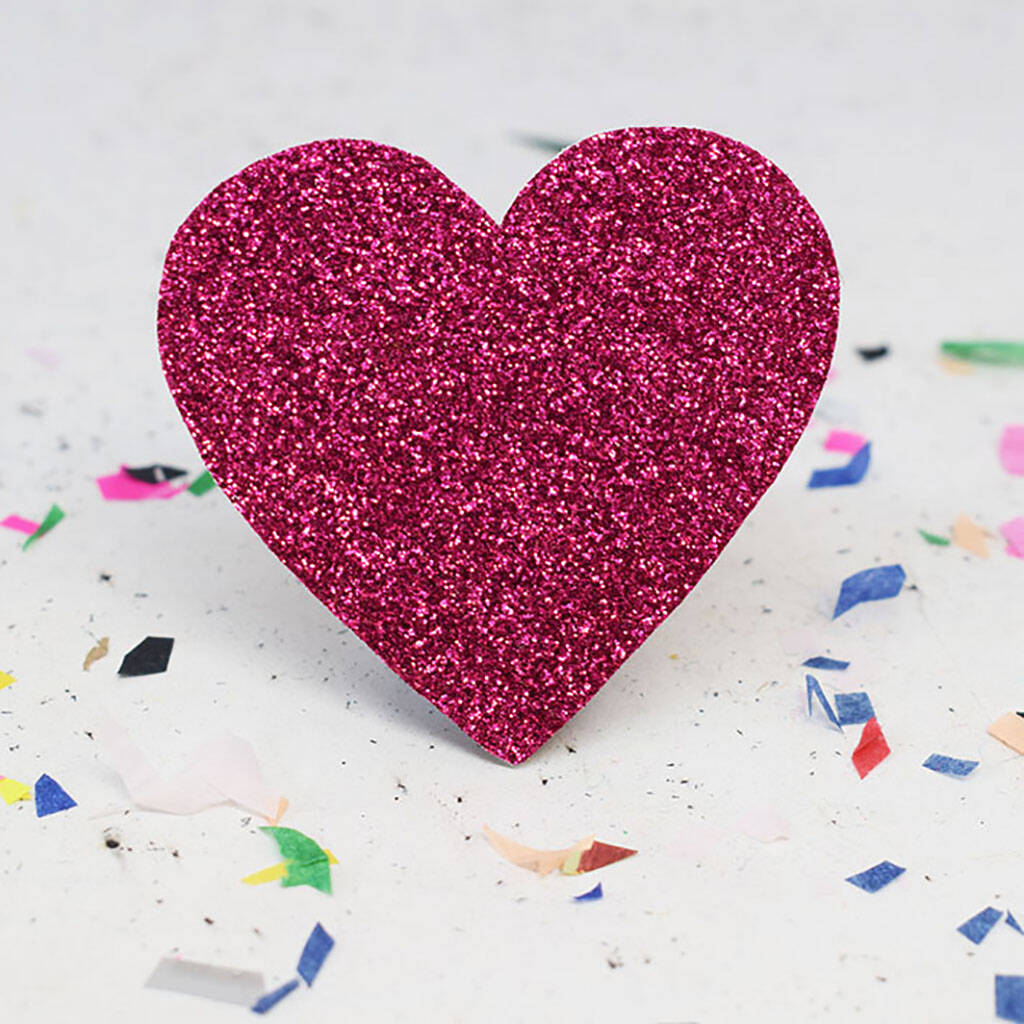 Glitter Heart Badge Making Kit By The Make Arcade