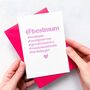 Personalised #Hashtag Social Media Birthday Card, thumbnail 1 of 3