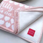 Personalised Knitted Heart Baby Blanket, thumbnail 7 of 11