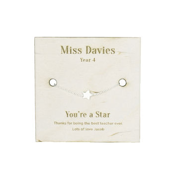 Personalised Teacher 'You're A Star' Bracelet, 3 of 8