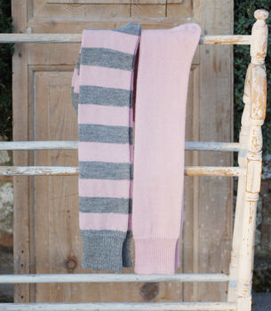 Long Striped Alpaca Bed Socks, 2 of 6