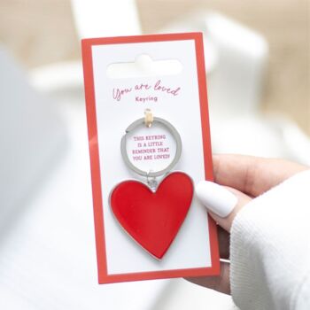 Valentines Gift You Are Loved Keyring, 2 of 4