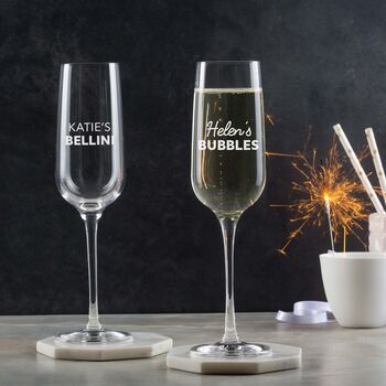 Personalised Engraved Flute, Custom Cocktail Glass Gift For Friends, 4 of 10