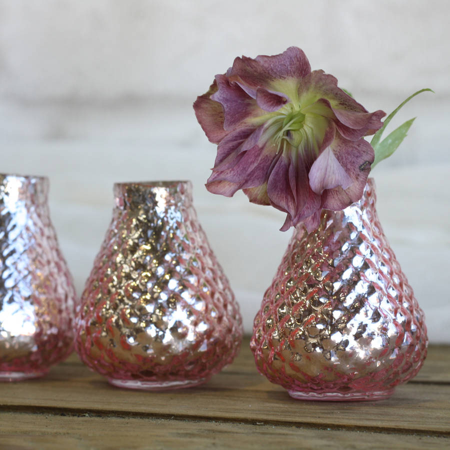 Tiny Pink Bud Vases Set Of Five By The Wedding of my Dreams