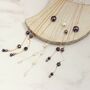 Pearl Lariat Y Necklace On Chain, thumbnail 5 of 10