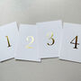 Foil Pressed Gold Table Numbers, thumbnail 1 of 3