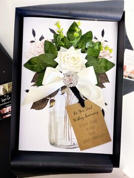 Boxed Opulence Bloom Diamante Personalised Wedding Card, 2 of 7