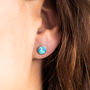 Oceans Blue Silver Earrings, thumbnail 2 of 4