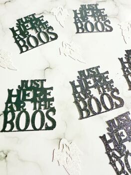 25 X Halloween Confetti, Here For The Boos, Ghost, Halloween Party Decor, 5 of 5