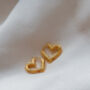 Heart Huggie Hoop Earrings, thumbnail 3 of 3