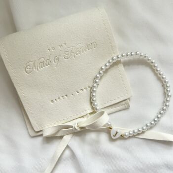Personalised Bridesmaid Bracelet In Pouch, 2 of 4