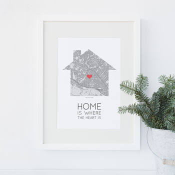 'Home Is Where The Heart Is' Map Print, 10 of 11