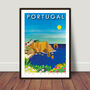 Portugal, Algarve Illustrated Travel Print, thumbnail 2 of 3