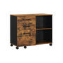 Brown Lateral File Cabinet With Open Compartment, thumbnail 5 of 7