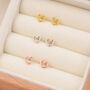 Sterling Silver Extra Tiny Open Heart Stud Earrings, thumbnail 3 of 12