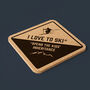 Square Cork Coaster 'I Love To Ski, Spend The Kids’ Inheritance' | Homeware | Tableware | Ski | Skiing Accessory | Mountains, thumbnail 3 of 3